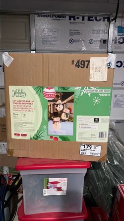 Holiday Living 6-Ft Lighted Pop-Up Stacked Snowmen