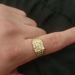 10k Gold Nugget Ring