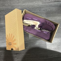 Purple Ugg Fur Lined Slippers