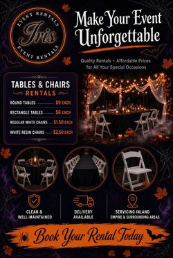 Tables and Chairs Events