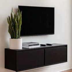 VidaXL Black Wall Mount TV Console - NEW SEALED BOX 3 Available.
