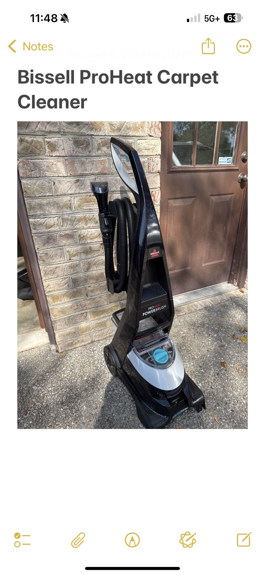 Bissell preheat carpet cleaner