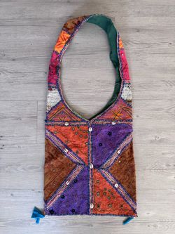 Boho Patchwork Embroidered Shoulder Bag Hippie Purse