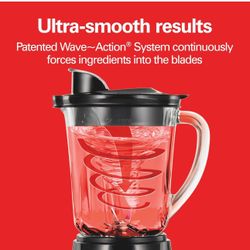 Hamilton Beach Power Elite Blender for Smoothies with 3-Cup Vegetable Chopper, Mini Food Processor, 40oz Glass Jar, 12 Functions for Puree, Ice Crush,