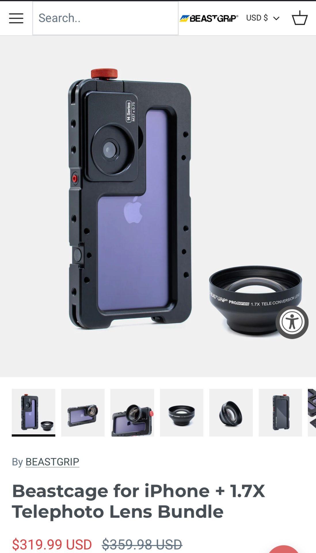 iPhone 14 Pro Max BeastGrip Cage Camera