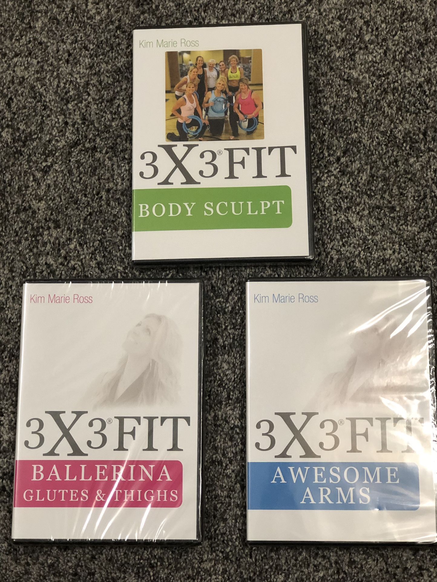 NEW Kim Marie Ross 3 x 3 FIT DVD Lot of 3