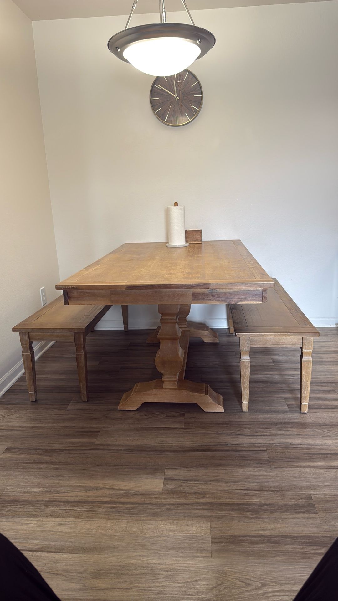 Wooden Table With Benches