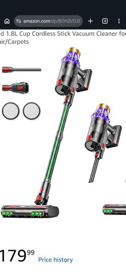 Cordless Stick Vacuum Cleaner 1.8L Cup
