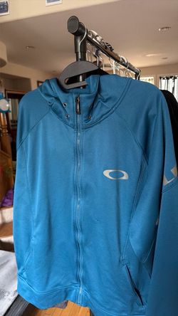 Oakley Full-Zip Hoodie Jacket teal blue color