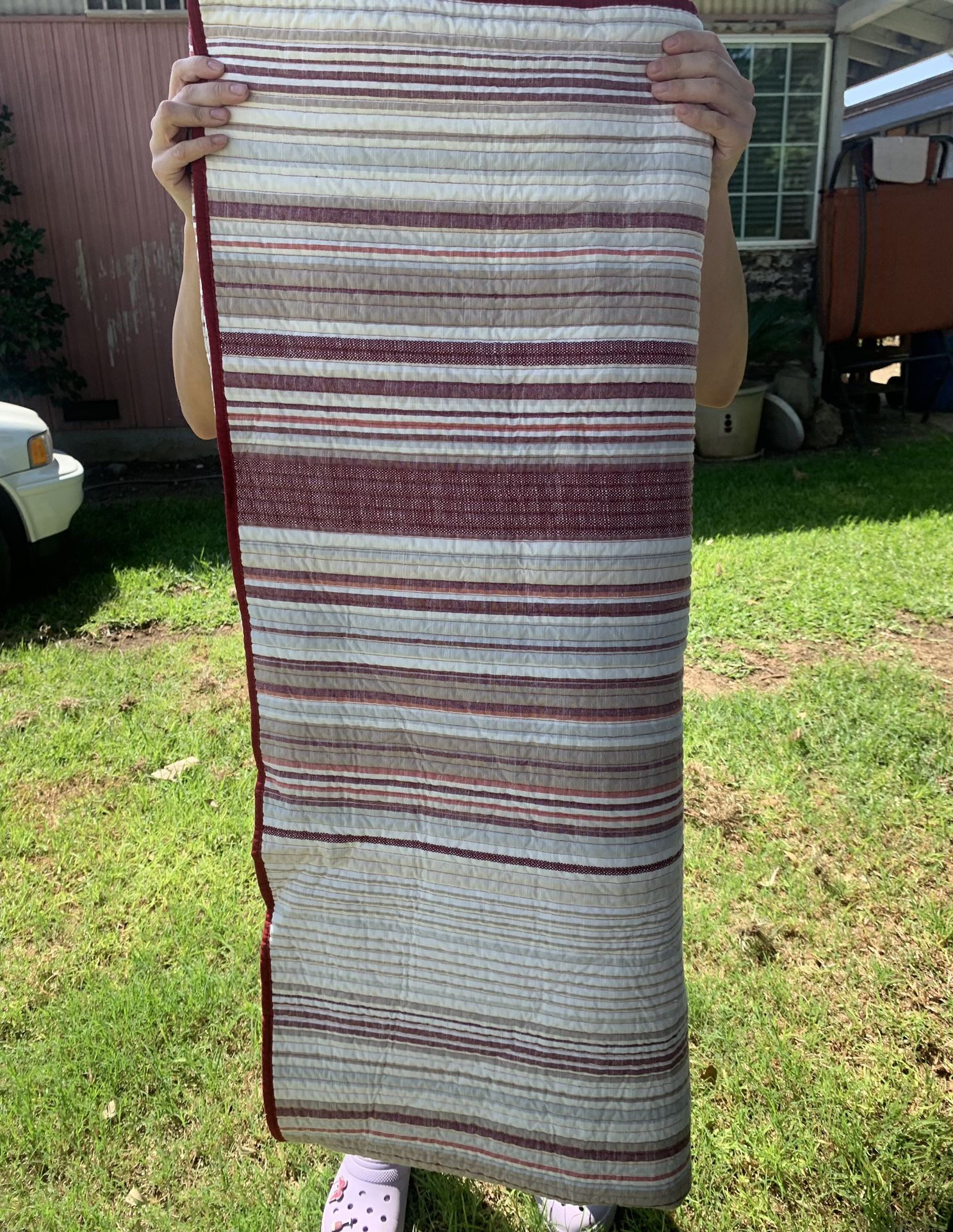 Red Striped Bed Spread Set