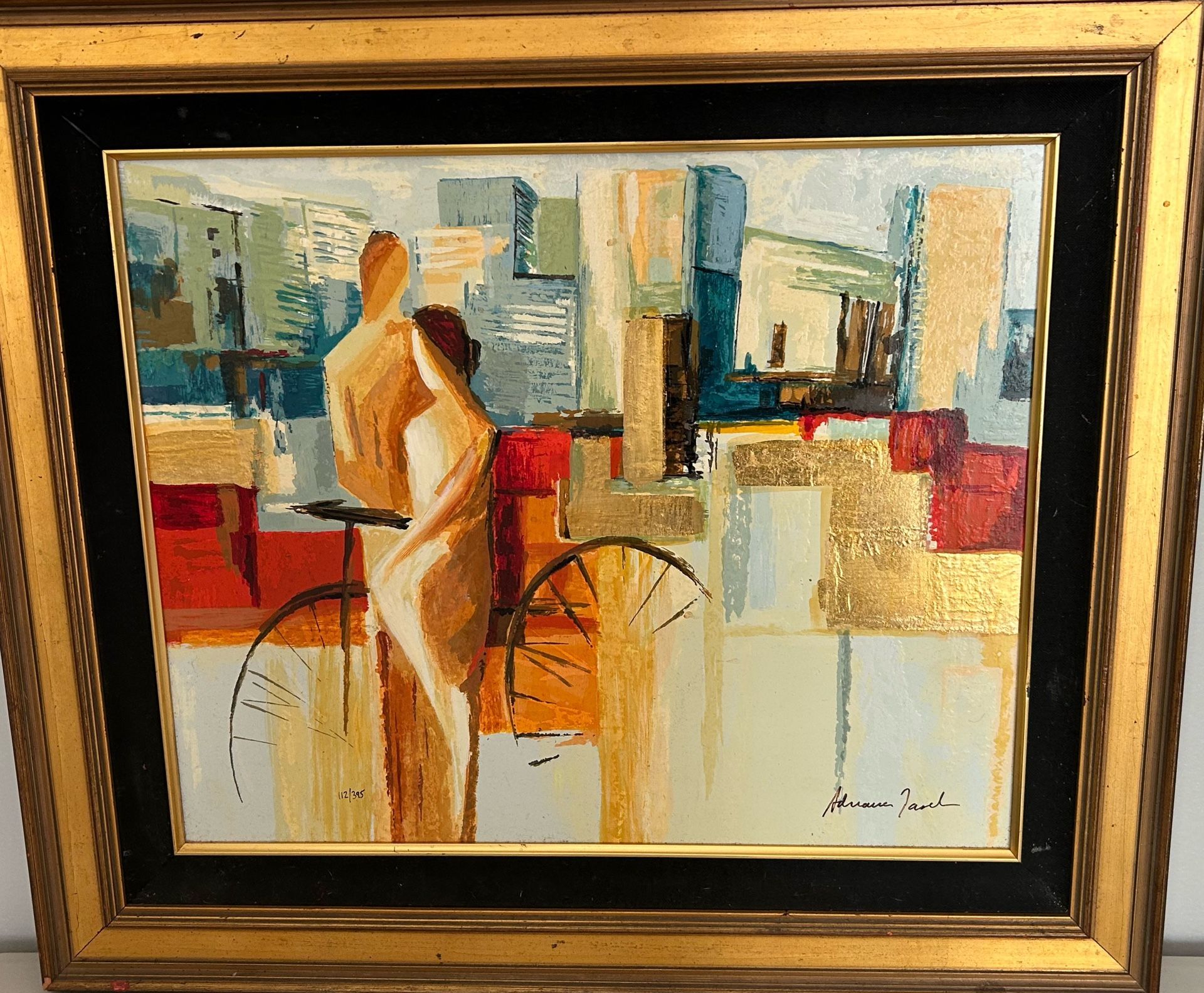 Adriana Naveh Original Acrylic Painting On Canvas Framed Portrait Large Artwork