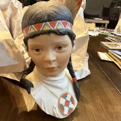 Vintage Cybis Running Deer Porcelain Bust