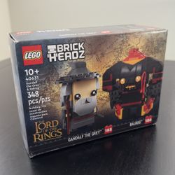 LEGO BrickHeadz The Lord of the Rings Gandalf the Grey and Balrog (40631) Factory Sealed NEW