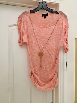 NWT shirt w/ built in necklace