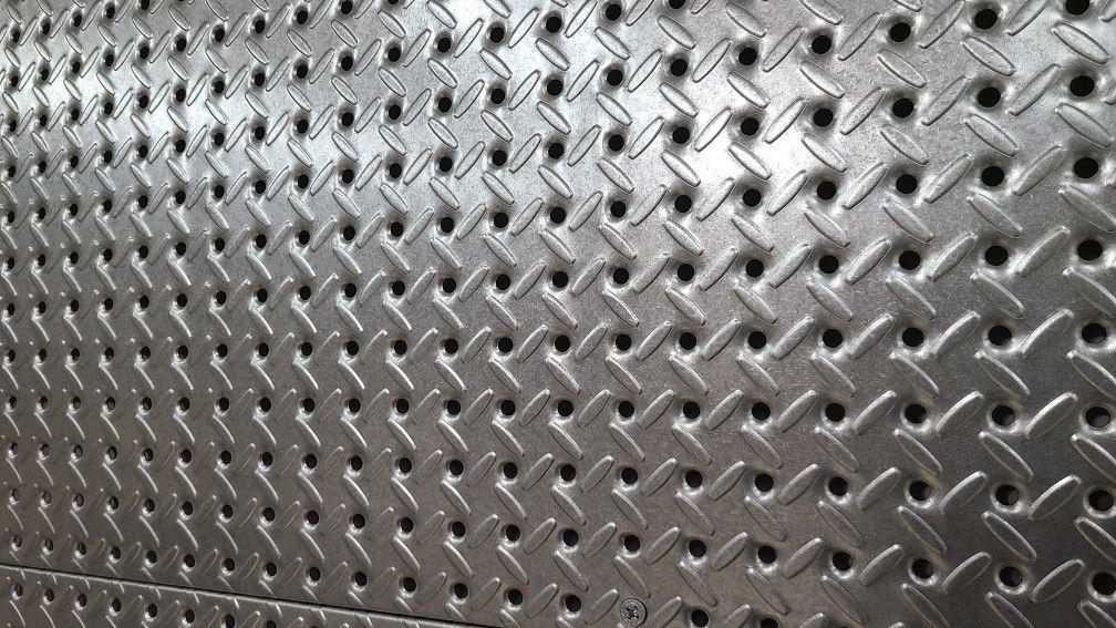 Diamond Plate Steel Pegboard Panels