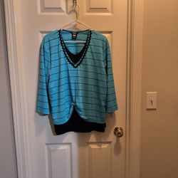 Layered Look Long Sleeve Top