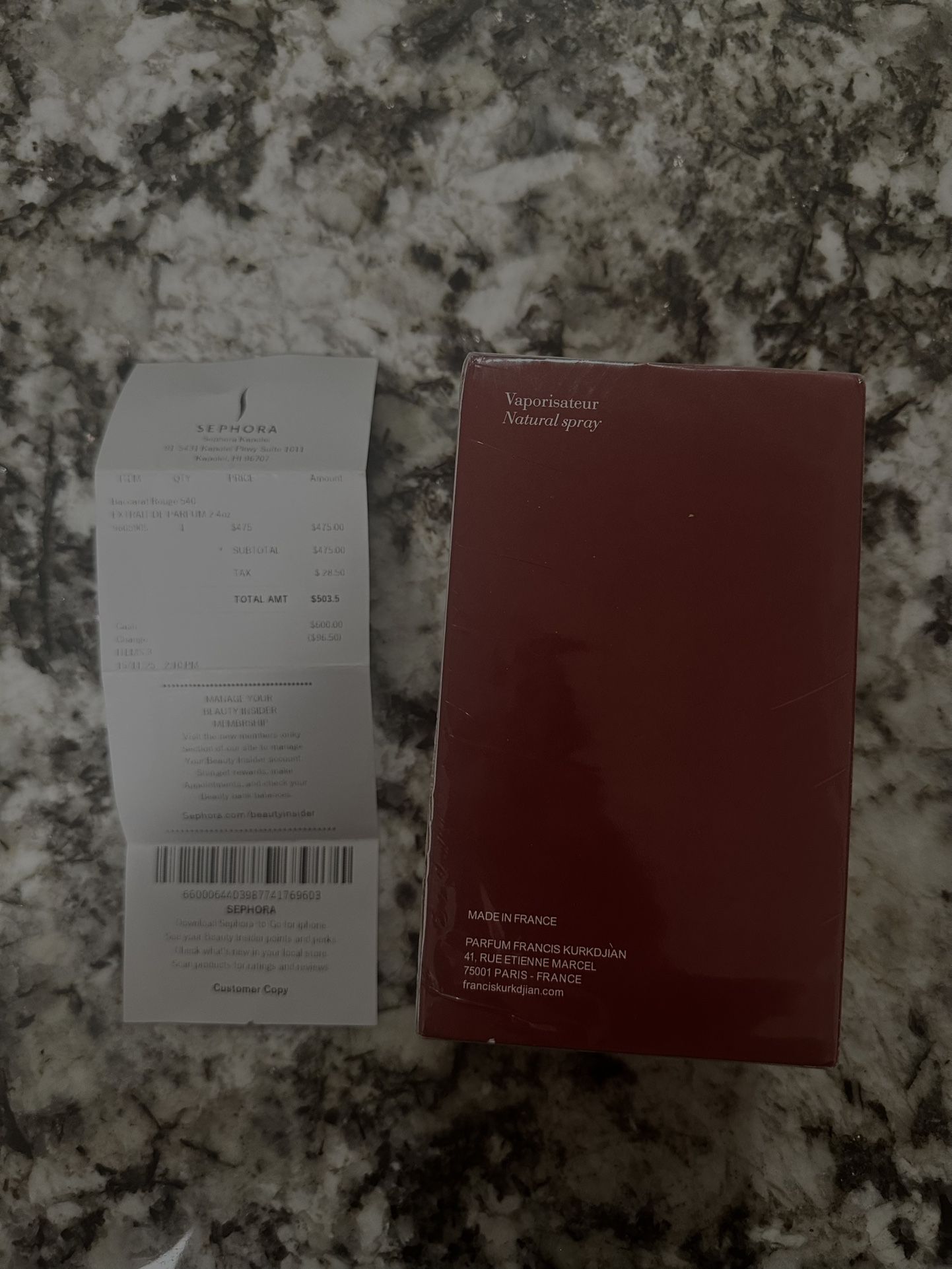 Barccarat Rogue 540 Men’s Cologne 2.4 oz New and Sealed