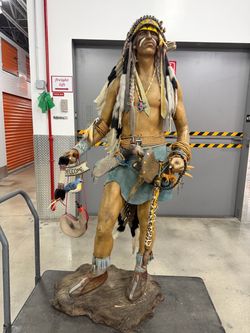 Life-Size Native American Chief Statue