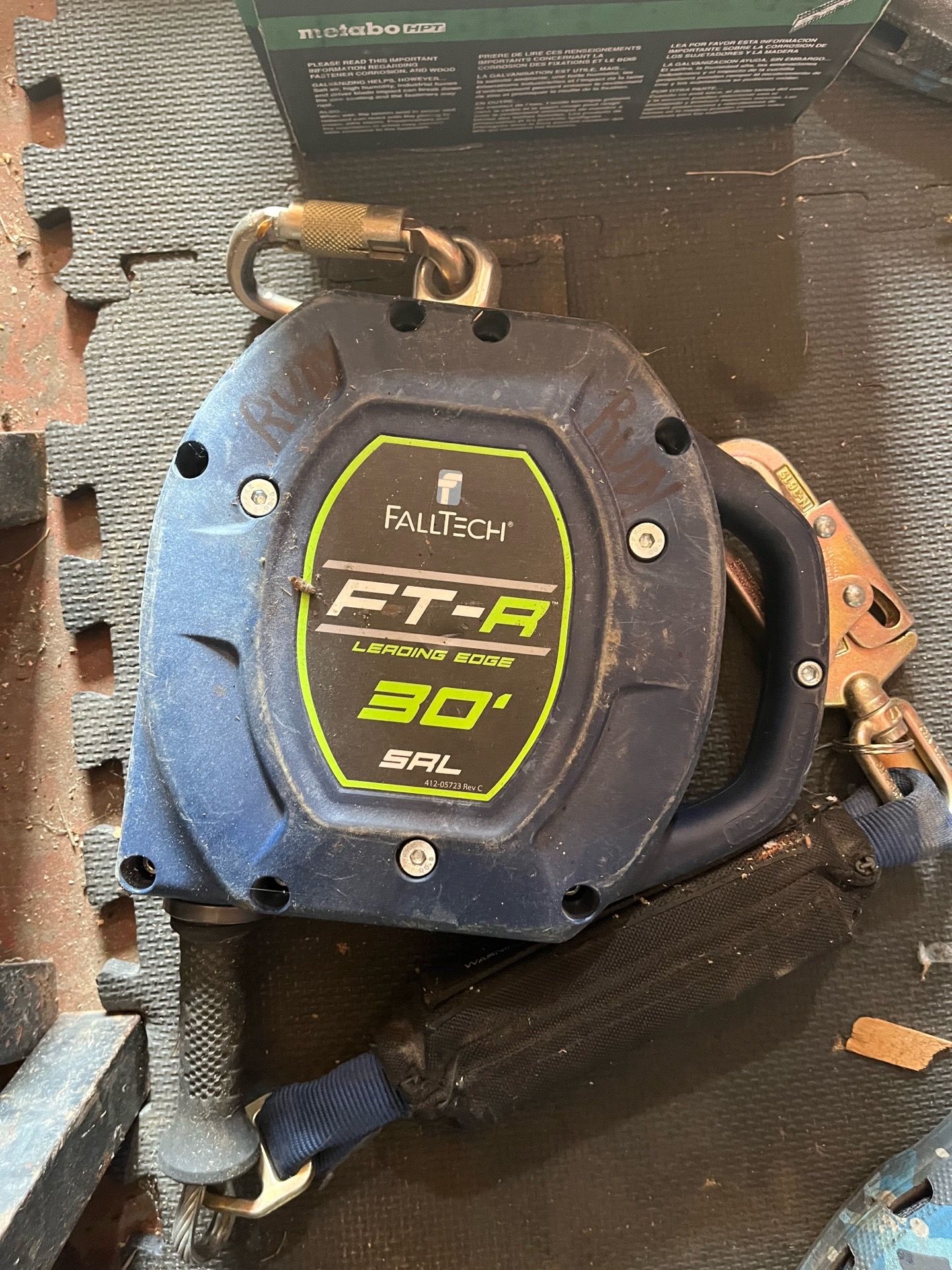 Like new Falltech 30โ leading edge lifeline