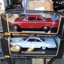 Diecast 62’ Chevy Bel Air 1/18 1:18!,! Over 400 Cars Available!!!
