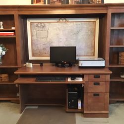 Desk With Bookcases