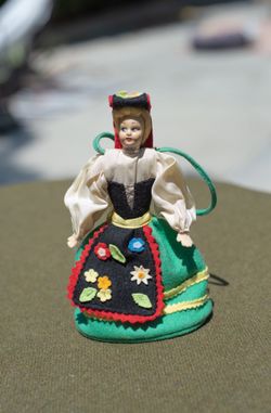 1950s Handmade Cloth Doll Purse