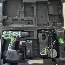 Hitachi Drill + Batteries And Lamp
