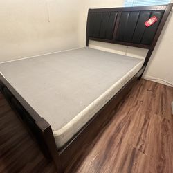 Full Double Bed Frame With Base(No Mattress)