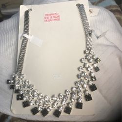 Necklace 2028 Chocker With rhinestones Silver Tone