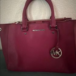 Michael Kors Hot Pink Saffiano Leather Bag Preloved
