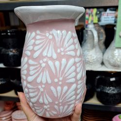 🩷Talavera Pink/white Flower Vase 🩷