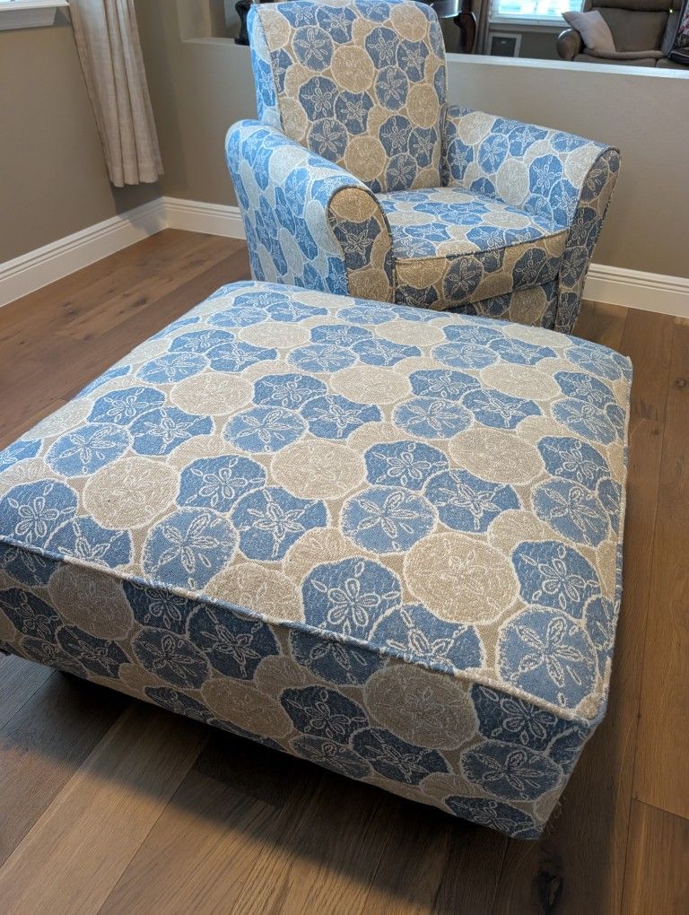 Chair And Ottoman Sand Dollars