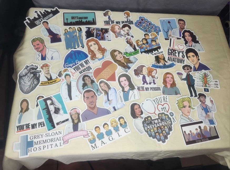 40 plus Grey's Anatomy Stickers. new