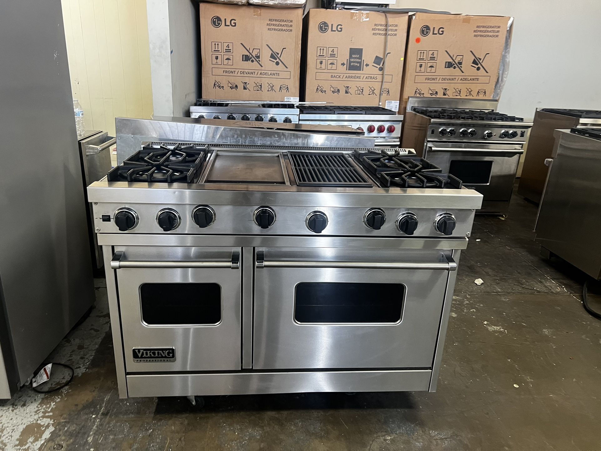 Viking 48”Wide Gas Range Stove With Grill And Griddle