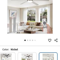 60" White Indoor/Outdoor Ceiling Fan with LED Lights