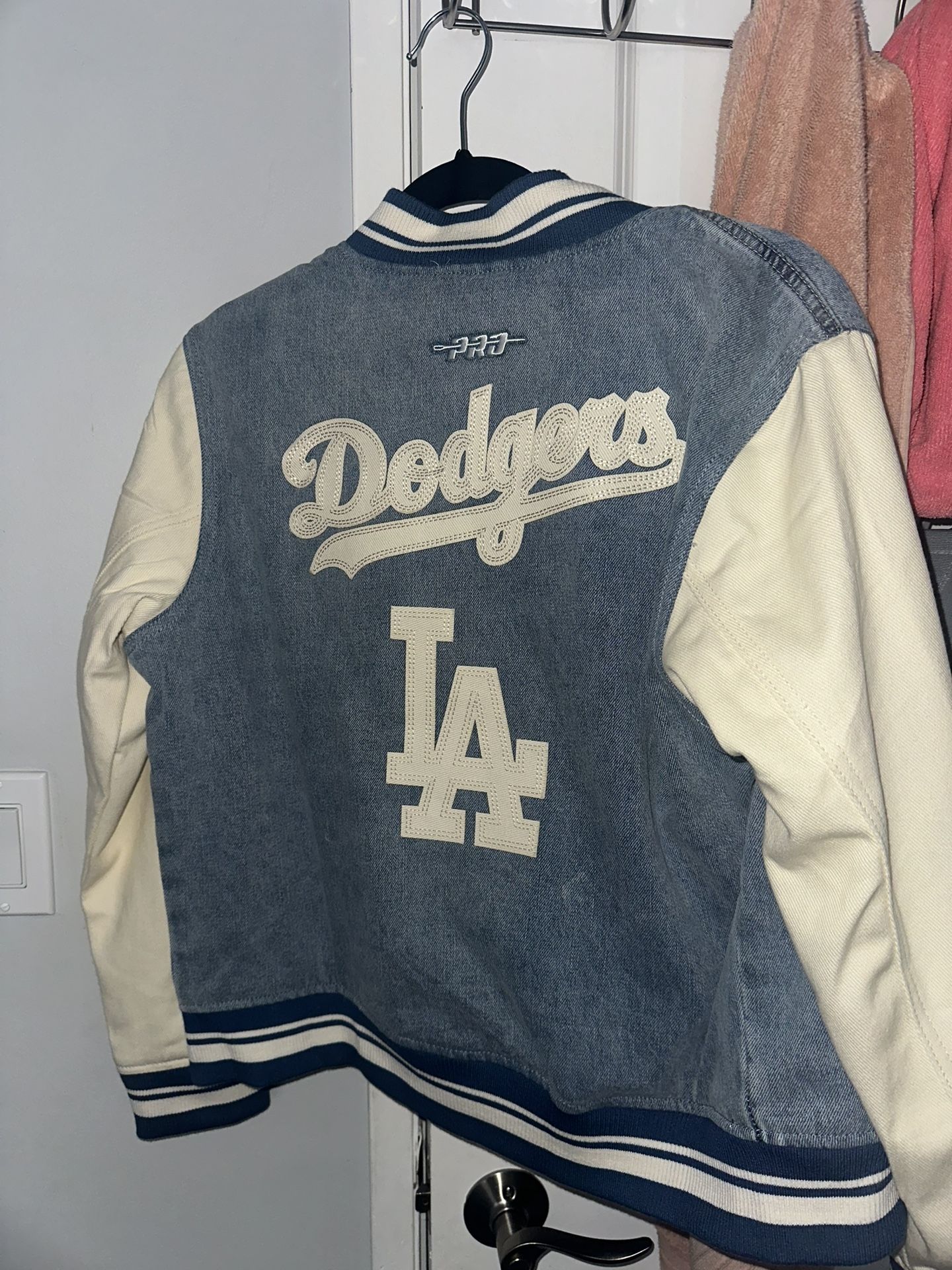 Women’s Dodger Denim Varsity Jacket Size Small