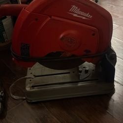 Milwaukee Electric Chop Saw With Fiber Blade