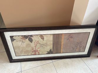 Asian-Inspired Decorative Wall Art – 42.5” × 16.5” – Framed