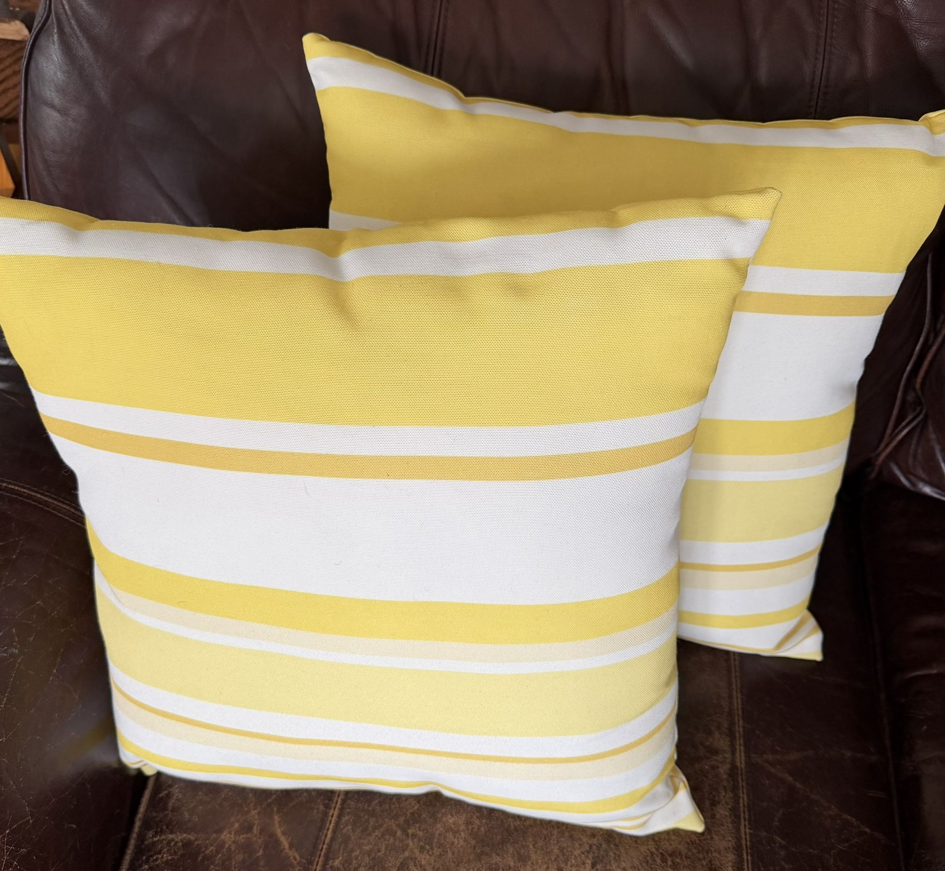 Set of 18β Yellow & White striped, Outdoor Pillows $20