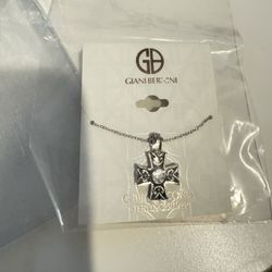 Cubic Zirconia Sterling Silver Necklace 