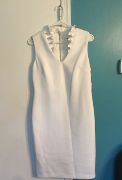 New Calvin Kein white dress