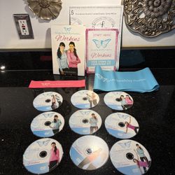 Trim Healthy Mama Workins 9-DVD Set, Starter Booklet, 2 Exercise Bands & Poster
