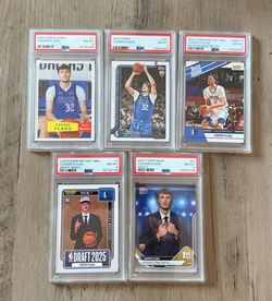 Cooper Flagg PSA Graded 5 Card Rookie Lot - Topps & Panini