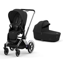 Cybex e-Priam Stroller (Black and Red Seat Packs)