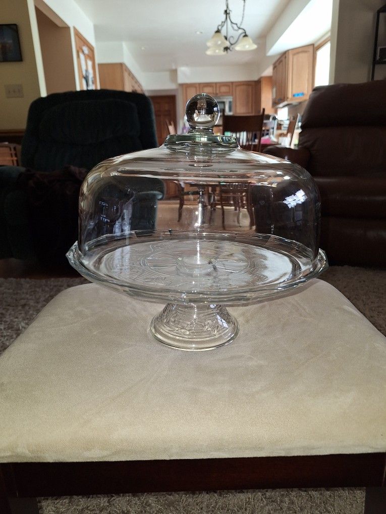 Glass Cake Holder and Cover