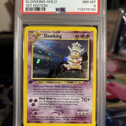 PSA 8 Slowking Holo 1st Edition #14 (2000) Pokemon Neo Genesis English