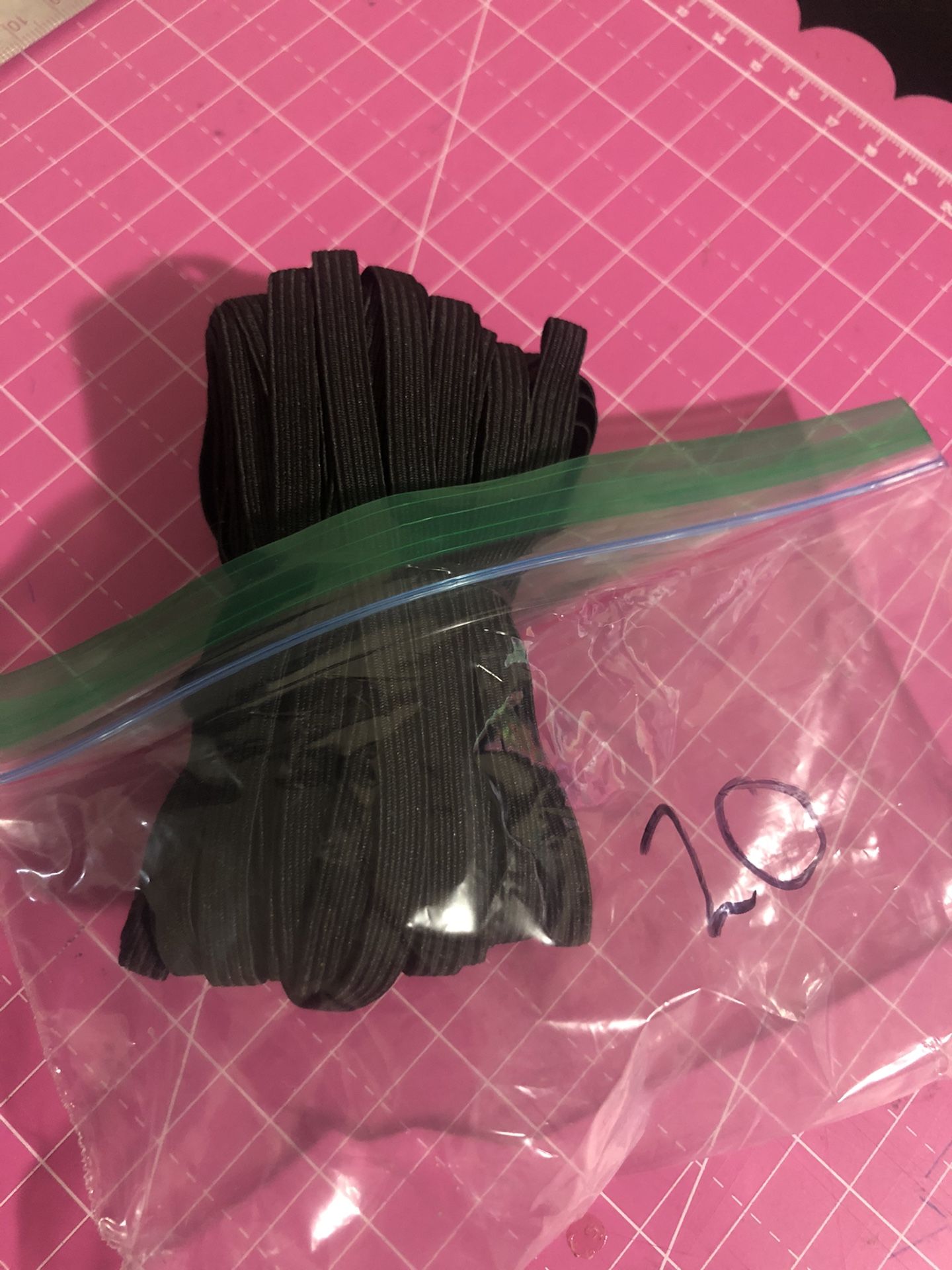 Black Elastic 1/4in x20 yards