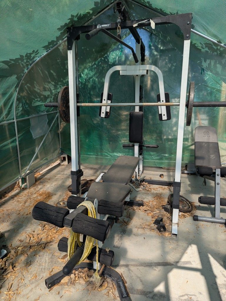 Smith Machine Two Benches All The Weights