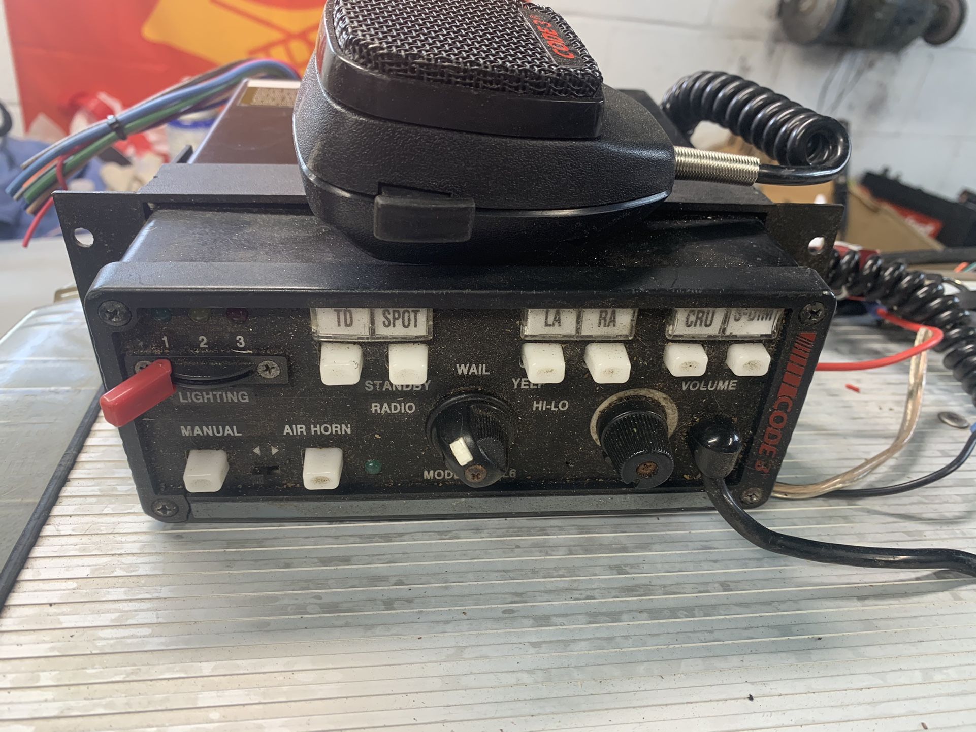 Code 3 public address system and switch box all in one