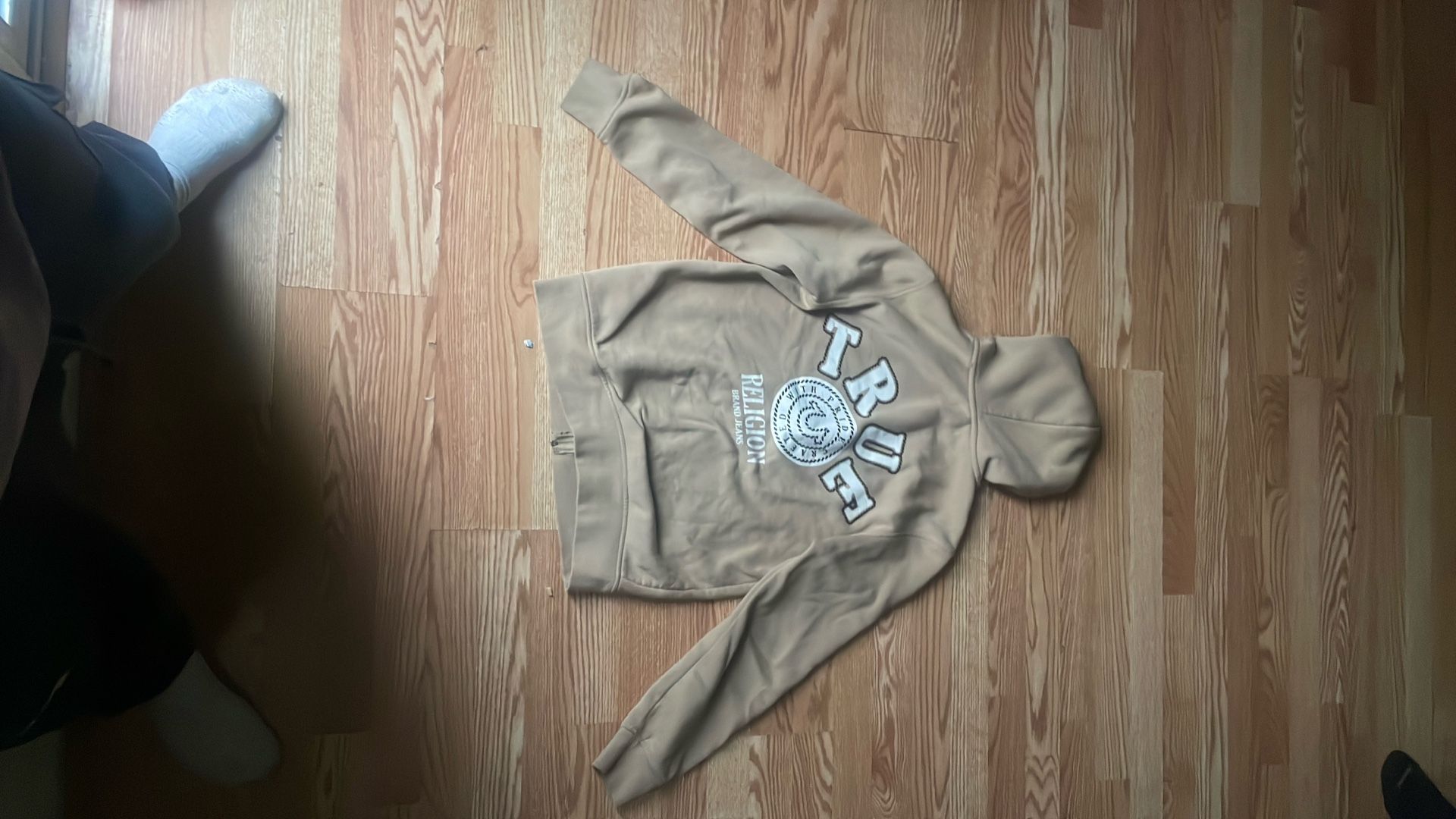 True Religion Hoodie,Color-Tan,Size Small